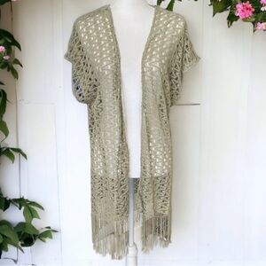Cato Sage Fringed Wrap